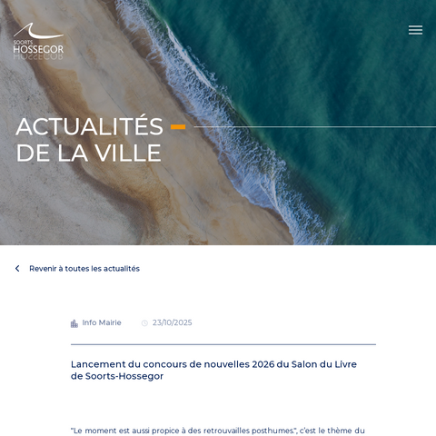 Capture d'écran du site de l'annonce