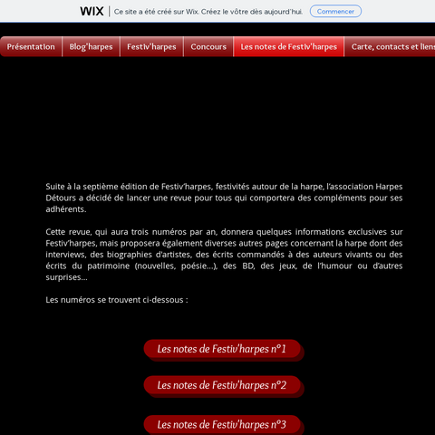 Capture d'écran du site de l'annonce