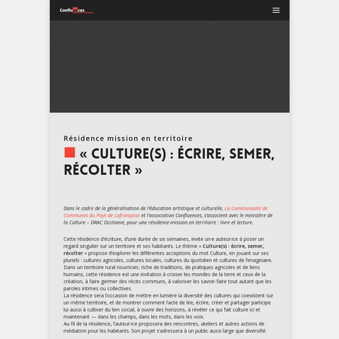 Capture d'écran du site de l'annonce