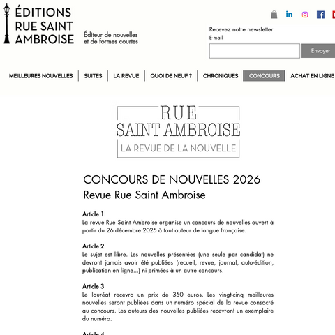 Capture d'écran du site de l'annonce