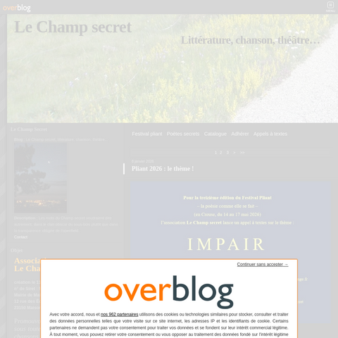 Capture d'écran du site de l'annonce