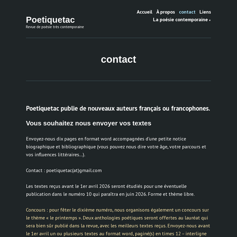 Capture d'écran du site de l'annonce