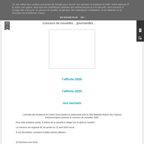 Capture d'écran du site de l'annonce
