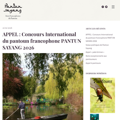 Capture d'écran du site de l'annonce