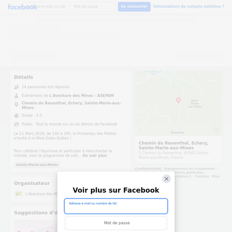 Capture d'écran du site de l'annonce