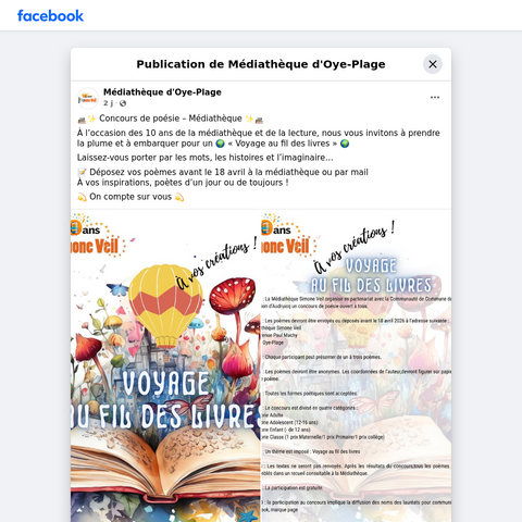 Capture d'écran du site de l'annonce