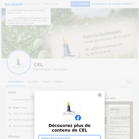 Capture d'écran du site de l'annonce