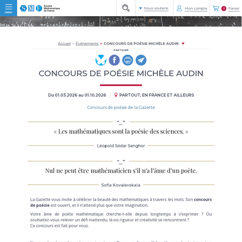 Capture d'écran du site de l'annonce