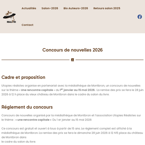 Capture d'écran du site de l'annonce