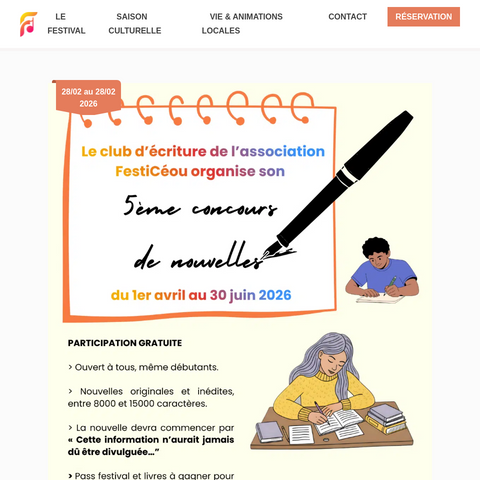 Capture d'écran du site de l'annonce