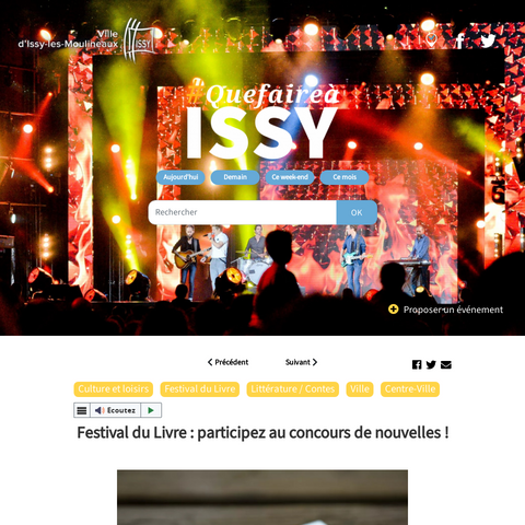 Capture d'écran du site de l'annonce
