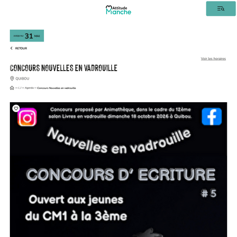 Capture d'écran du site de l'annonce