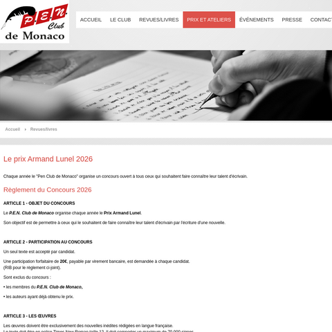 Capture d'écran du site de l'annonce