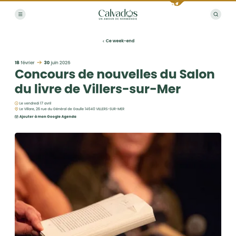 Capture d'écran du site de l'annonce