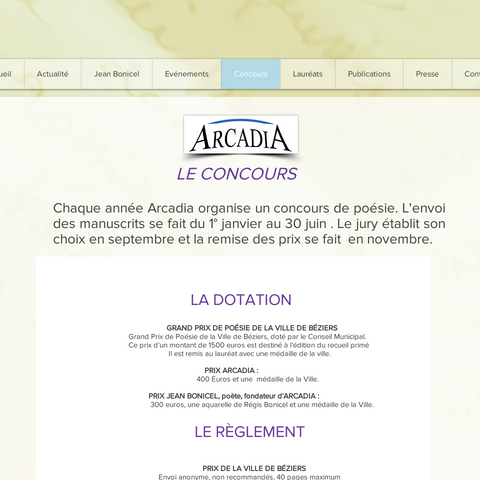 Capture d'écran du site de l'annonce