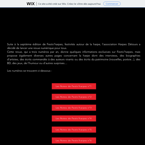 Capture d'écran du site de l'annonce