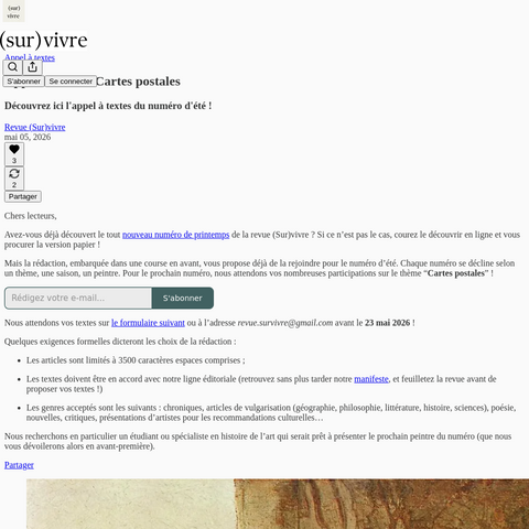 Capture d'écran du site de l'annonce