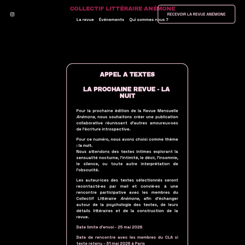 Capture d'écran du site de l'annonce
