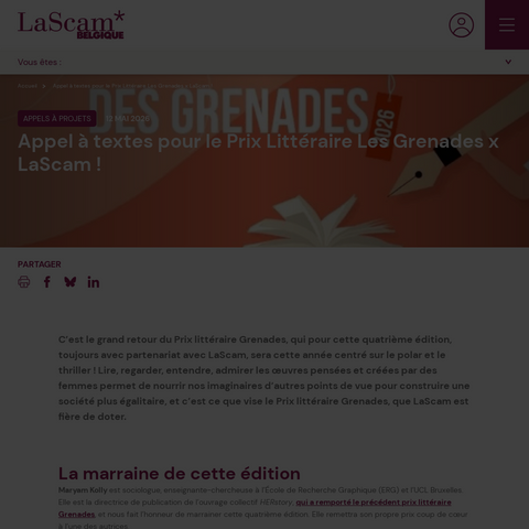 Capture d'écran du site de l'annonce