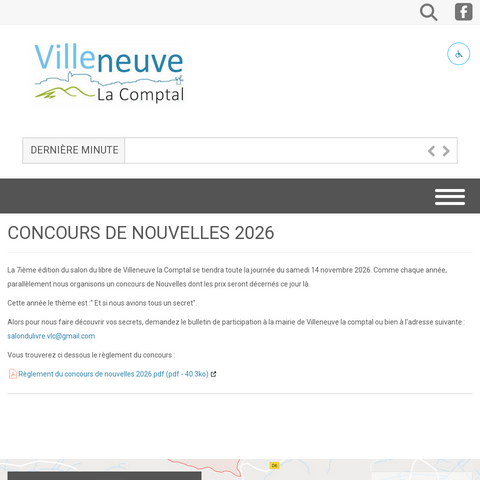 Capture d'écran du site de l'annonce