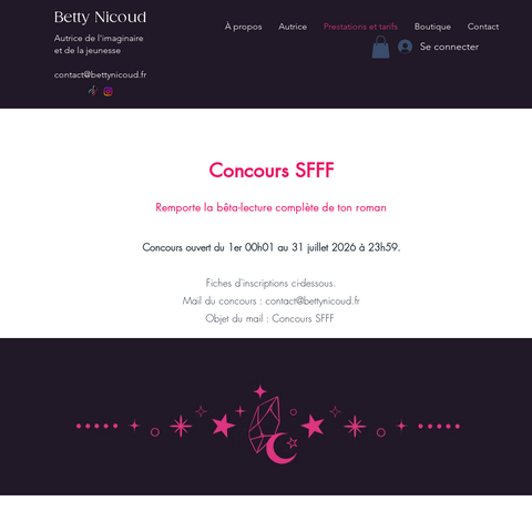 Capture d'écran du site de l'annonce