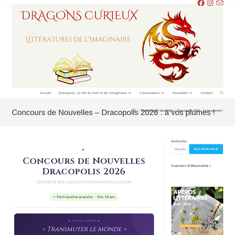 Capture d'écran du site de l'annonce