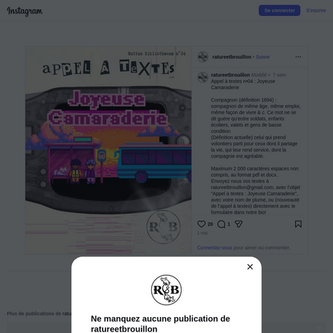 Capture d'écran du site de l'annonce