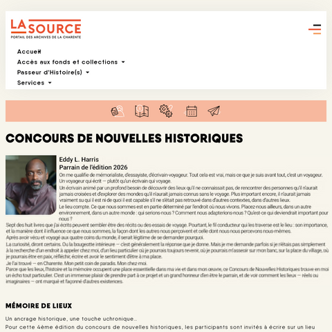 Capture d'écran du site de l'annonce