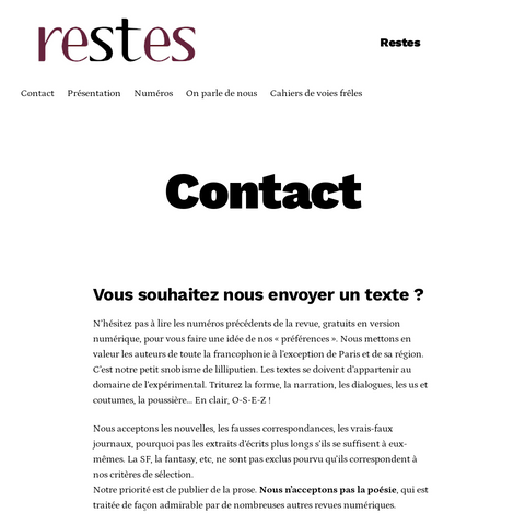 Capture d'écran du site de l'annonce